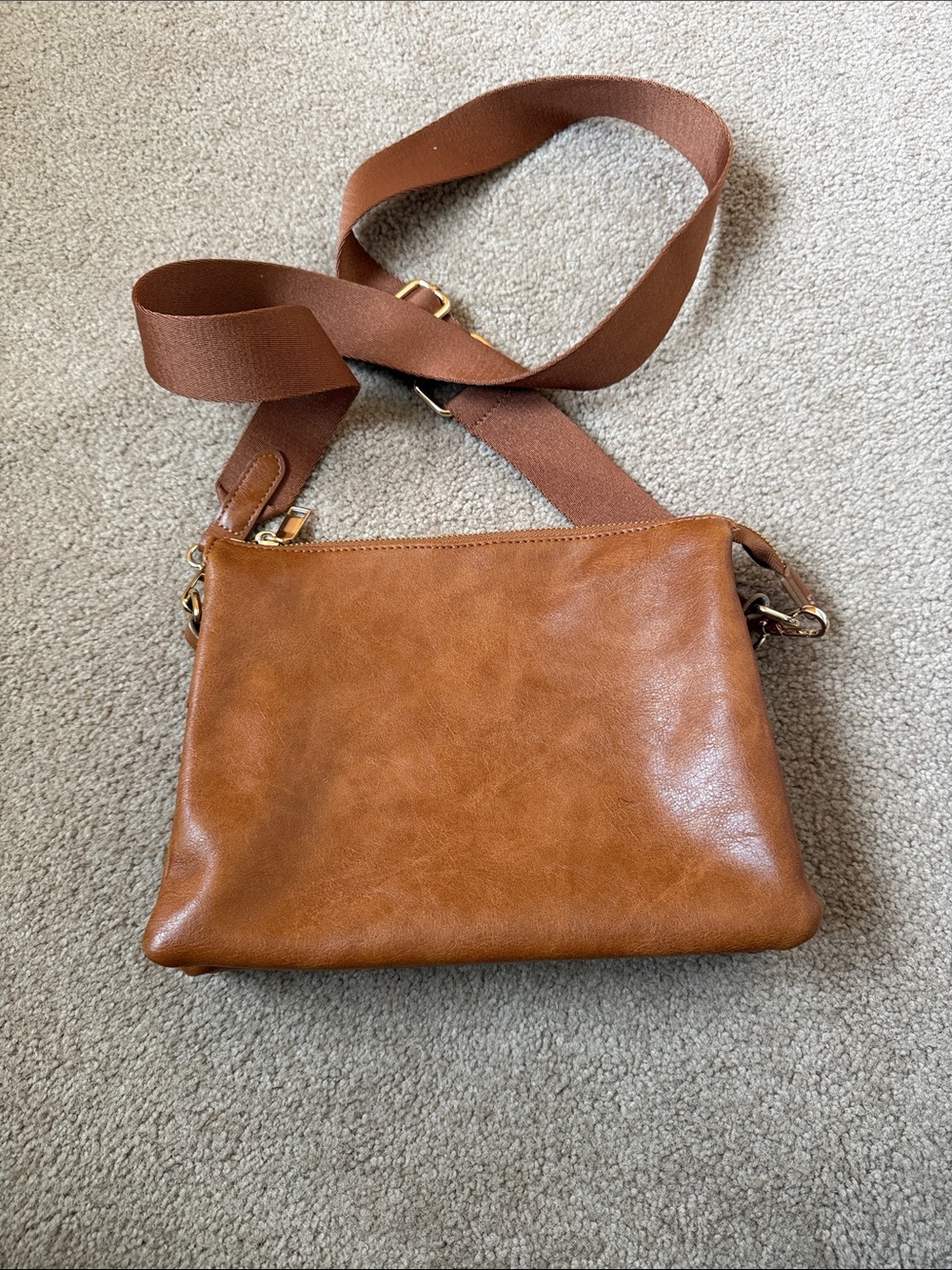 Urban Expressions Cognac Brown Crossbody Bag